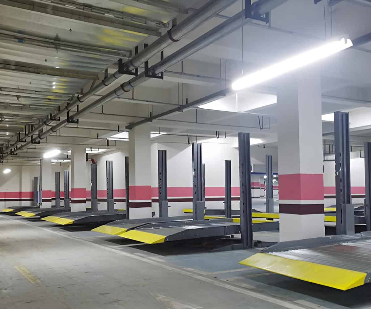 祥云雙層升降停車庫高效利用空間輕松解決停車難題