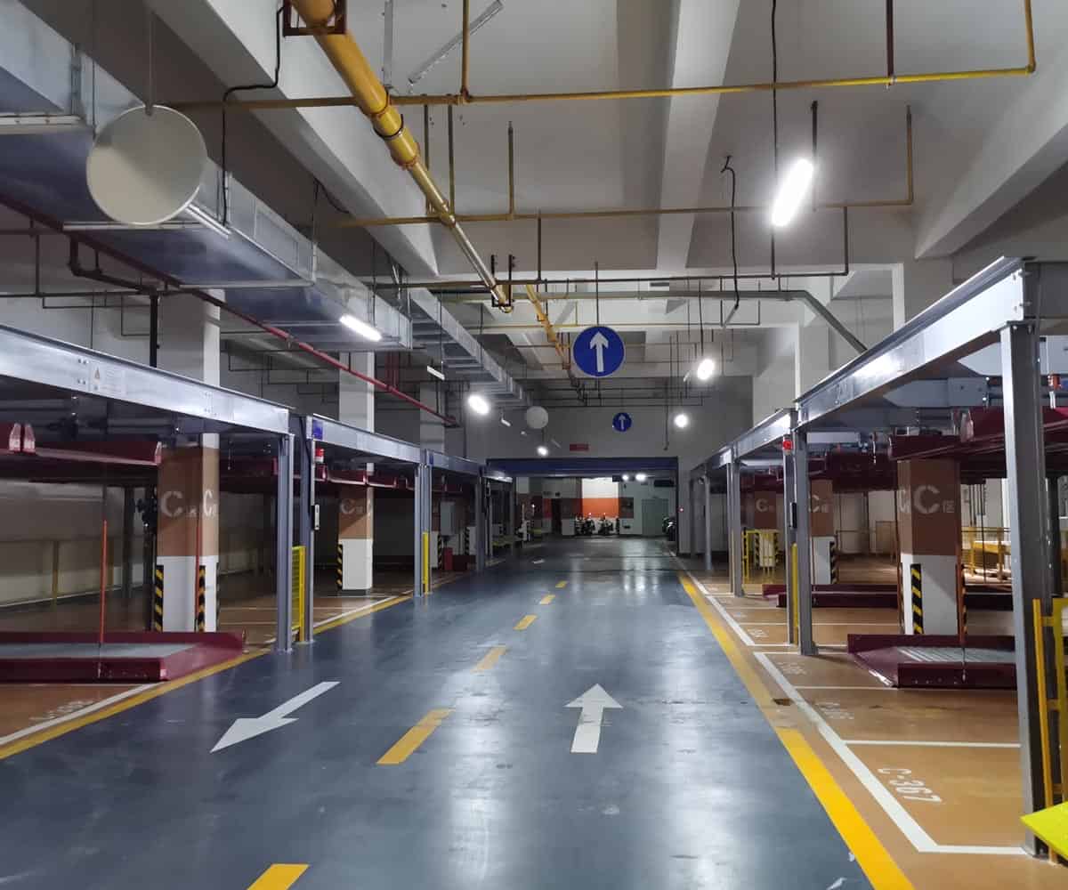 永平雙柱簡易式機(jī)械停車場